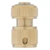 Соединитель латунный быстросъемный для шланга 1/2", аквастоп Palisad