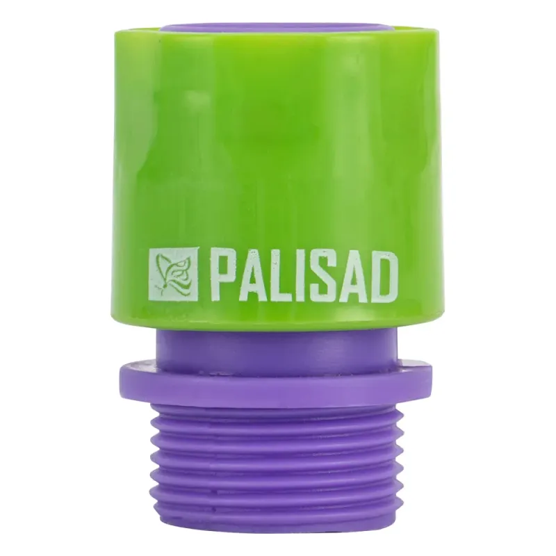 Соединитель пластмассовый быстросъемный, внешняя резьба 3/4" Palisad