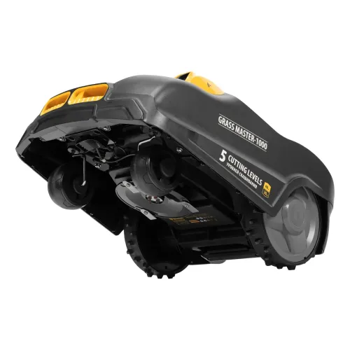 Робот-газонокосилка Grass Master 1000, ультразвуковой датчик, 3 Ач, LCD дисплей, Wi-Fi Denzel