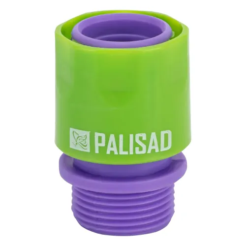 Соединитель пластмассовый быстросъемный, внешняя резьба 3/4" Palisad