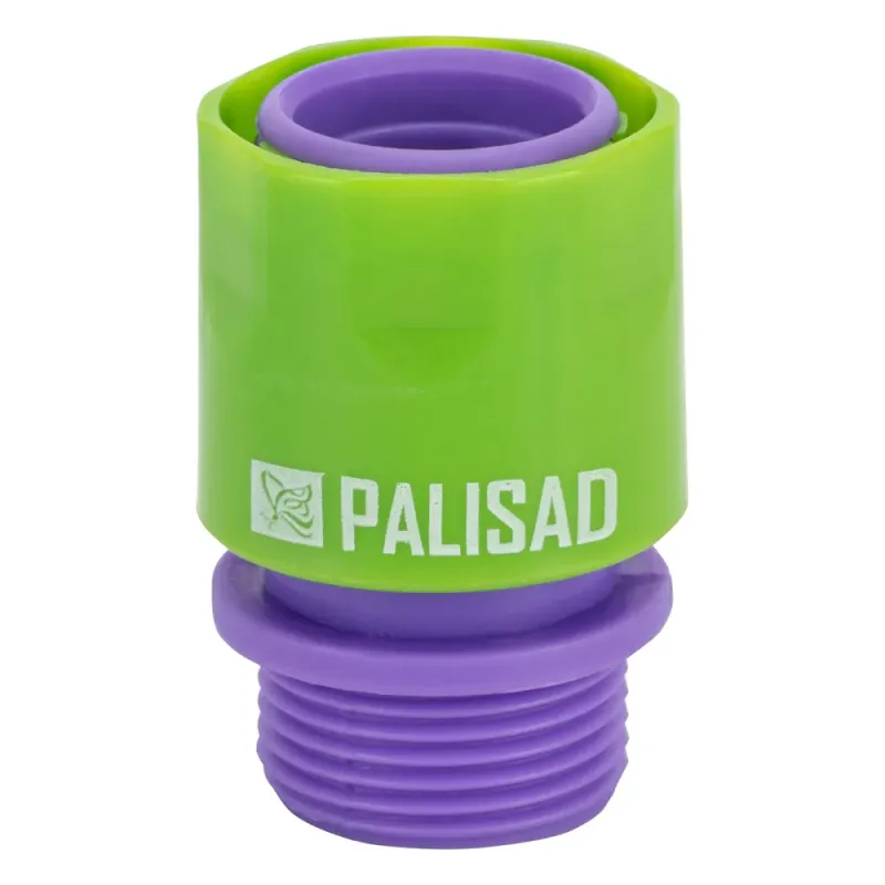 Соединитель пластмассовый быстросъемный, внешняя резьба 3/4" Palisad