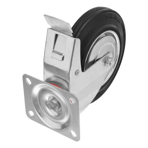 Колесо поворотное с тормозом, диаметр 160 мм, крепление платформенное Сибртех