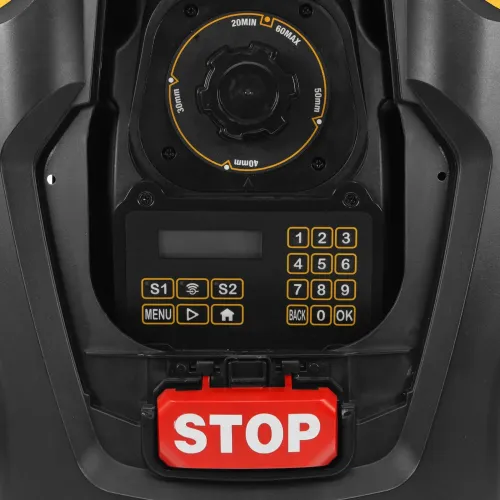 Робот-газонокосилка Grass Master 1000, ультразвуковой датчик, 3 Ач, LCD дисплей, Wi-Fi Denzel