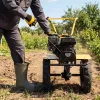 Мотоблок DPT-270X, 7 л.с, дисковое сцепление, ширина 90 см, глубина 35 см, фрез 3 х 4, ВОМ, передачи 2В/1Н Denzel