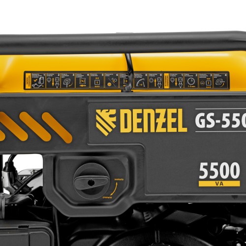 Генератор инверторный GS-5500iFEA, 5,5 кВт, 230 В, открытый корпус, электростартер, ATS DENZEL