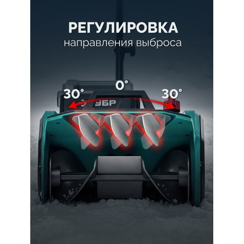 ЗУБР 40В (2x20В), 40 см, без АКБ (LMS), лопата аккумуляторная (снегоуборщик) (СЛА-40)
